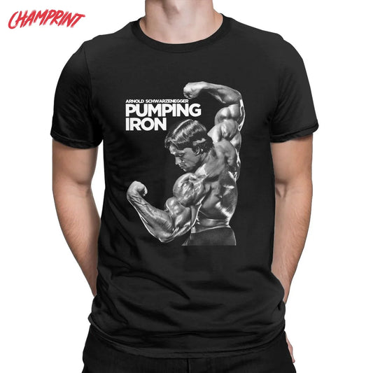 Arnold Schwarzenegger Men's T Shirts Come With Me If You Want To Lift Vintage Tees Short Sleeve T-Shirts Cotton Graphic Tops