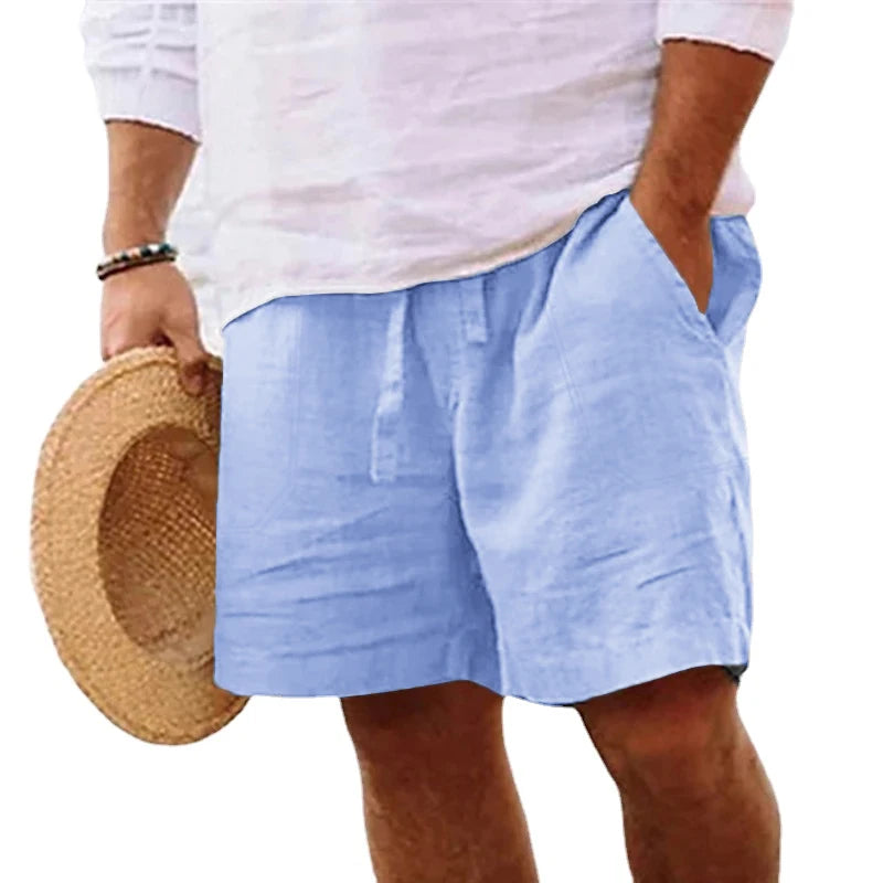 Mens Cotton Solid Color Short Lightweight Gym shorts