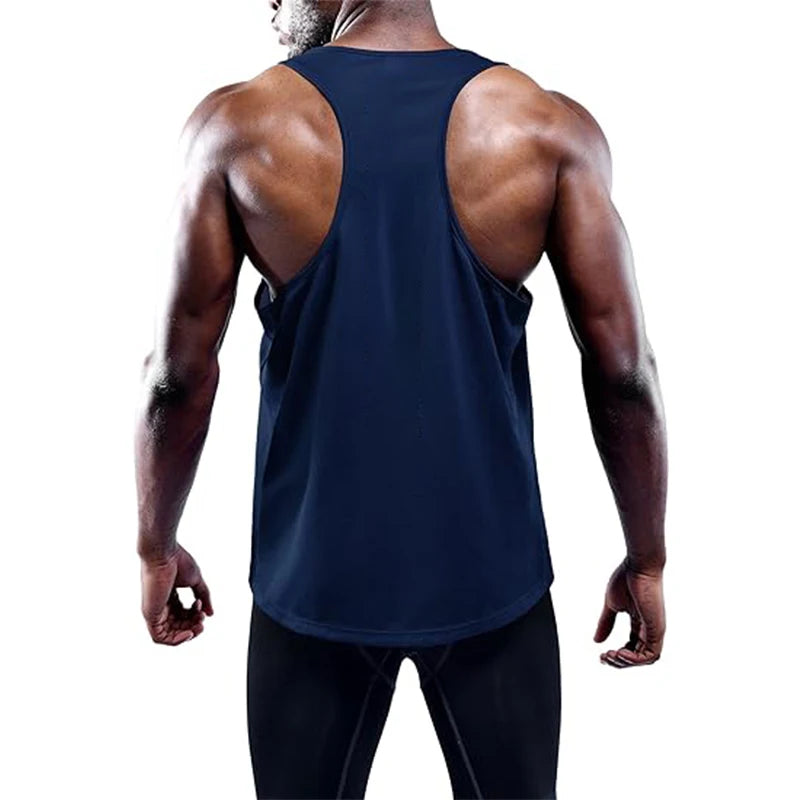 Running Tank Top Men Summer Sport Gym Vest Quick Dry Training Tanktop Workout Singlets Man Fitness Bodybuilding Sleeveless Shirt