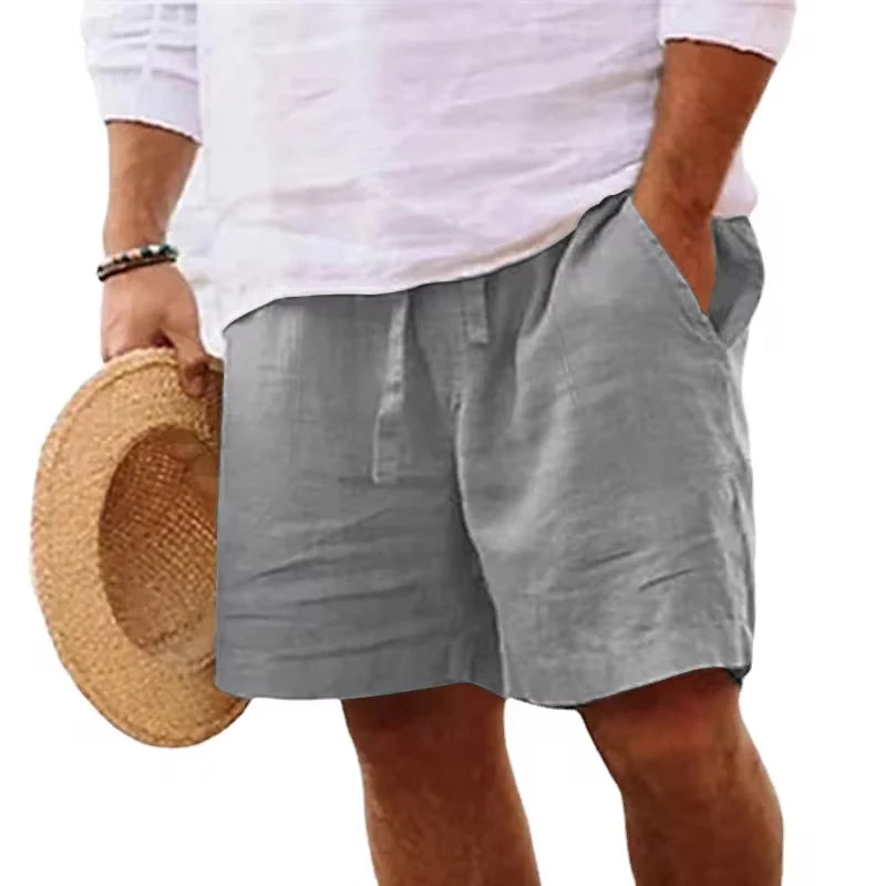 Mens Cotton Solid Color Short Lightweight Gym shorts