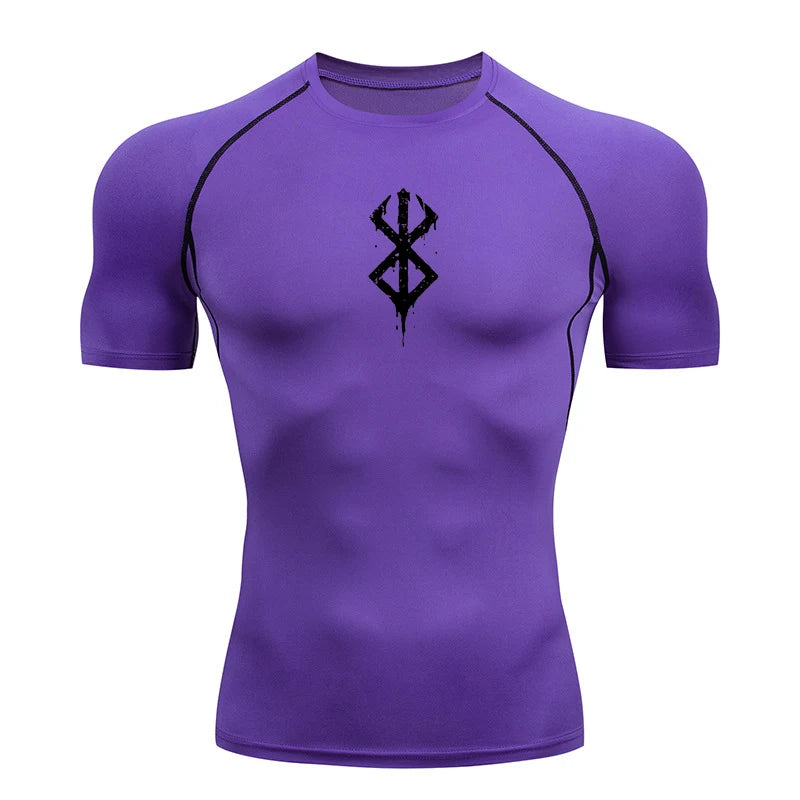 Summer Sports Tops Quick Dry Men's Compression Shirt Short Sleeve Second Skin Gym Workout Short Fitness Running T-Shirt Men Wear