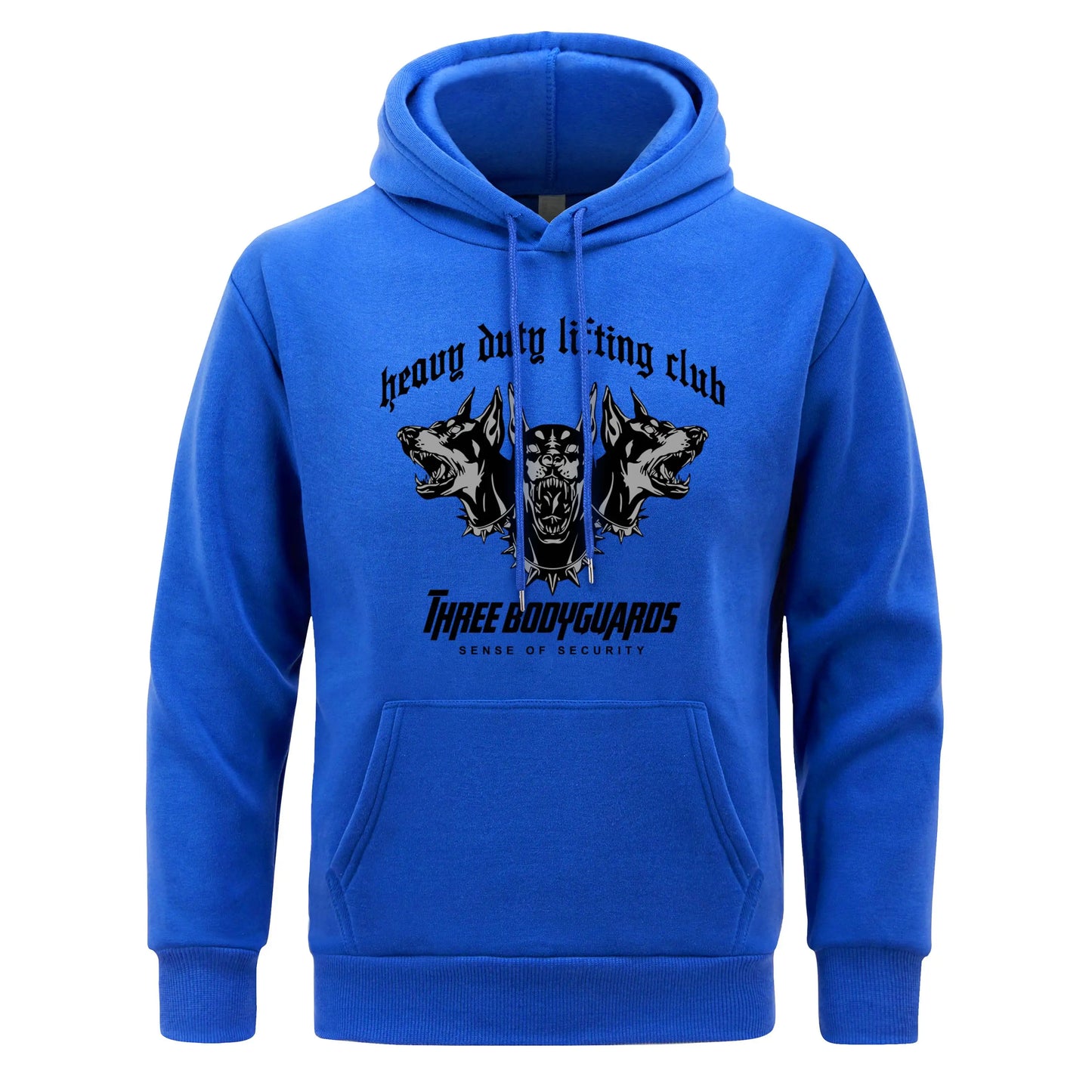 Heavy Duty Lifting Club Three Bodyguards Men Hoodie Doberman Hooded Dog Hoodies Man Fit Spring Autumn Clothing